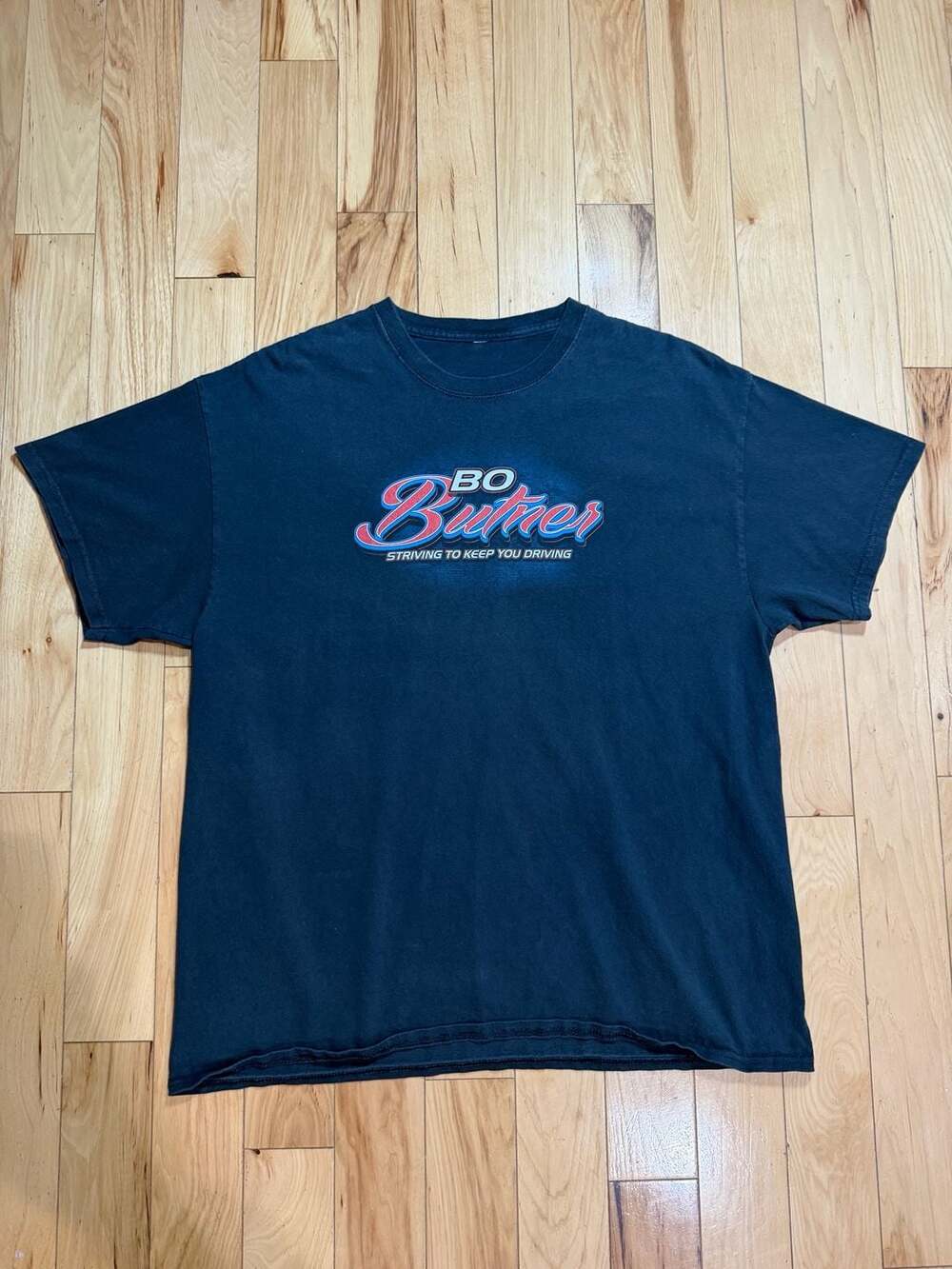 00s Bo Butner NHRA Racing Graphic T-Shirt Striving To Keep You Driving